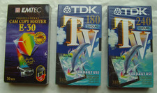 3 Videocassette vergini ancora