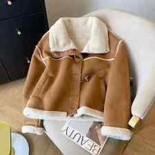 Cappotto Donna Giacca Corta Marrone Pile Simil Montone 29725