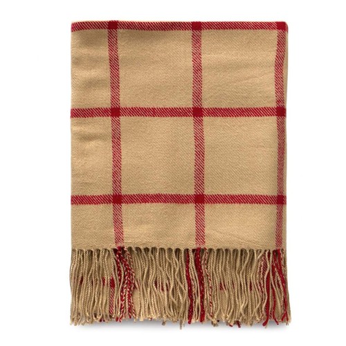 Plaid tartan con - con, frange
