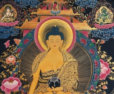 Tibet. Thangka Dipinto