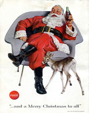 Poster Coca-Cola Babbo Natale 1956 Buon Natale Pubblicità Vintage - 12X16/16X20/18X24/24X36