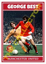 GEORGE BEST, MANCHESTER UNITED. VINTAGE STILE. NO PANINI/ NO TOPPS