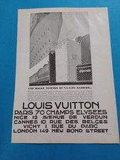 PUBBLICITA' 1928 VALIGE VIAGGIO NAVE LOUIS VITTON PARIS FUTURISMO ADVERT WERBUNG