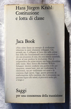 H.J. KRAHL - COSTITUZIONE E LOTTA DI CLASSE - JACA BOOK - 1° EDIZIONE 1973
