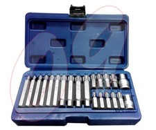 SET CASSETTA ATTREZZI CHIAVI A BUSSOLA TORX MASCHIO RIBE 22 PEZZI