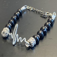 Bracciale perle da donna nero