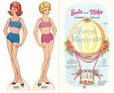 Bambola carta vintage 1965 - bambola,