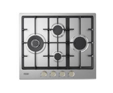 DE LONGHI YLG60RFX PIANO COTTURA ACCIAIO INOX 4 FUOCHI GRIGLIE IN GHISA