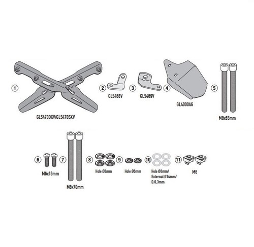 Kit attacco posteriore givi - kit, posteriore,