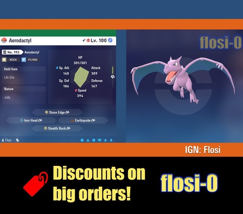 6iv shiny aerodactyl - 6iv, pokemon