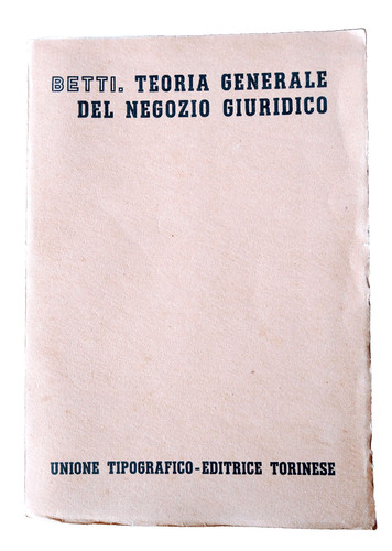 Betti teoria generale del - betti,