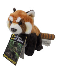 PANDA ROSSO   PELUCHE LELLY  L 18 cm CON CODA INCLUSA 29 CM NATIONAL GEOGRAPHIC