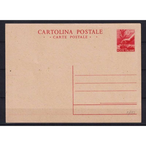 Repubblica 1946 interi - repubblica, postali
