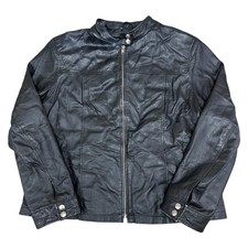 Giacca biker vintage nera