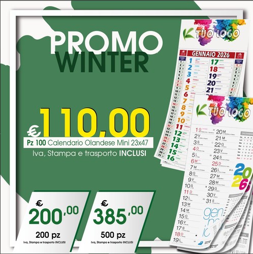 Calendario olandese 23x47 2026 - calendario,