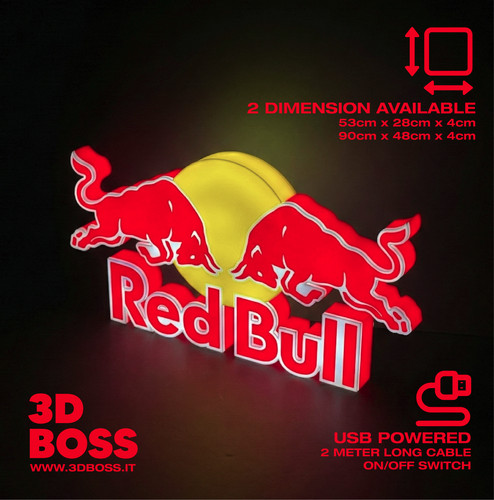 Insegna luminosa red - luminosa, bull