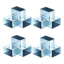Kit Staffe Gazebo 3 Vie, Staffa Angolare per Legname 2" x 1,22" (Confezione da 4)