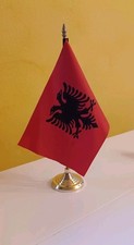 Bandierina Da Tavolo Albania Bandiera Table Albania Flag H. 32 Cm