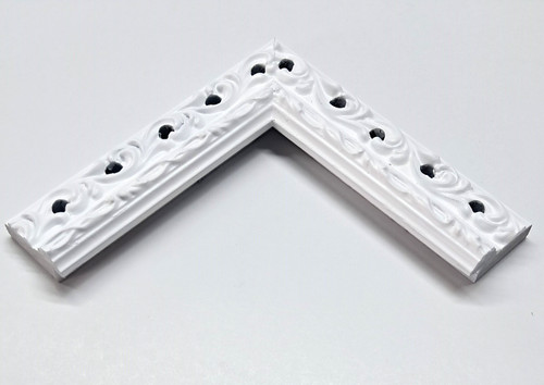 Cornice legno bianca - in,