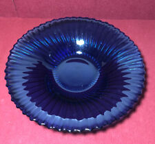 CENTROTAVOLA PORTAFRUTTA FRUTTIERA IN VETRO BLU COBALTO - VINTAGE