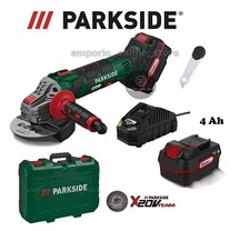 SMERIGLIATRICE ANGOLARE FLEX 20V PARKSIDE PWSA 20-Li CON BATTERIA 4Ah NUOVO 2025