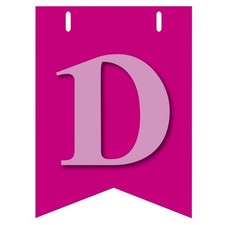 Bandiera LETTERA D in carta