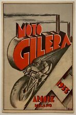 MOTO GILERA CATALOGO ARCORE MILANO 1933 DEPLIANT PUBBLICITARIO