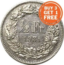 Moneta da 1/2 mezzo franco