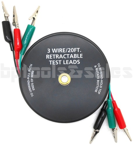 Wire retractable test - 3, wire/20-ft.