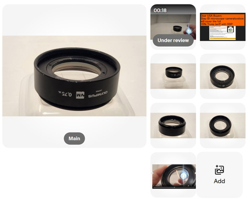 Olympus 75x obiettivo - olympus, 0,75x