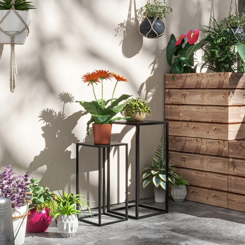 Outsunny set porta piante - outsunny, 2