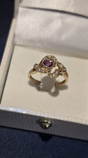 Anello Oro 18 kt Zaffiro Rosa