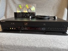 Lettore combinato VCR/DVD Sony RDR-VXD655 con telecomando, cavo e DVD vuoto testato "