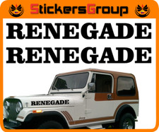 ADESIVI COPPIA RENEGADE PER JEEP CJ CJ3 CJ5 CJ7 CJ8 IN VINILE