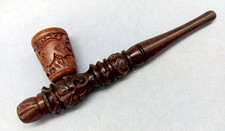 PICCOLA PIPA PIPE PFEIFE - IN LEGNO SCOLPITA A MANO - FORNELLO IN PIETRA -