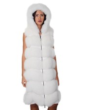 Gilet lungo 112 cm pelliccia