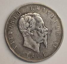 Moneta Scudo 5 Lire 1864