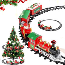 Trenino Natalizio Elettrico per Bambini,Treno Giocattolo Sull'Albero Di Natale, 