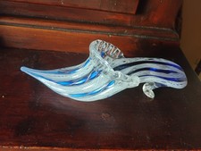 Scarpina scarpa vetro di Murano lavorazione a canne filigrana Oro anni 70 - 80