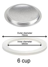 ■ 6tazze moka Guarnizione bialetti galaxy brikka carmelita express alessi ilsa 