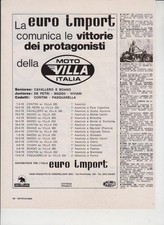 advertising Pubblicità -MOTO VILLA MOTOCROSS 1976  MOTOITALIANE  VINTAGE MX