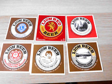 6 etichette birra Nuova Zelanda -marca Lion Beer BE 07 -parte 2 - serie 12- 2025