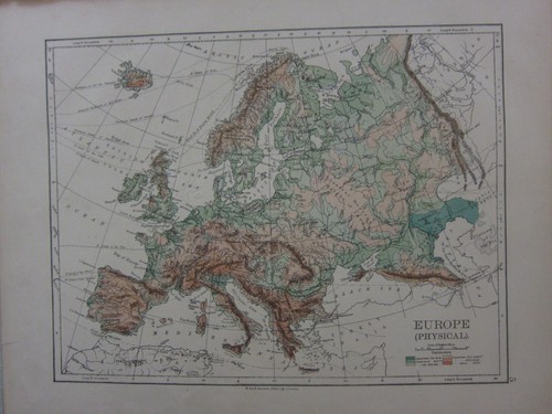1897 mappa europa terra - 1897, ~