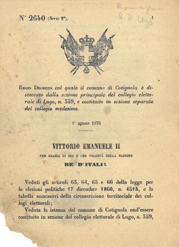 Regio decreto col - decreto, quale