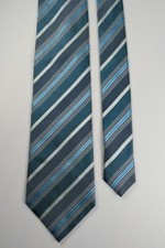 BOSS Cravatta HUGO BOSS Tie100% silk seta, completo uomo Made in Italy, azzurro