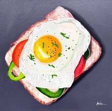 Frittata di pane dipinto olio