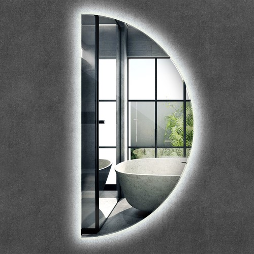 Specchio luce led rotonda