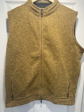 PETER MILLAR Crown Maglione Pile Golf Gilet Digione Giallo Uomo Taglia L Nuovo $150