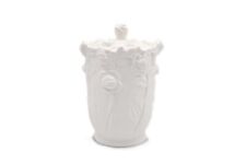 Barattolo Da Cucina Decorativo in Ceramica Bianco Traforato 19 cm