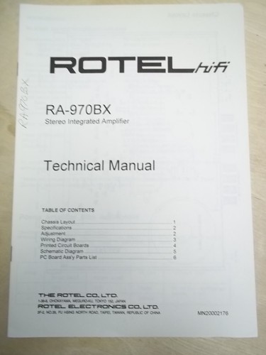 Rotel servizio manuale - rotel, servizio/manuale